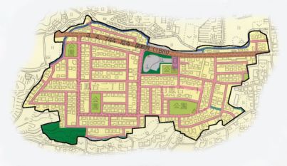 白鳳台地区の地図