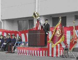 特別表彰「まとい」の様子