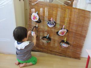 0歳児お面屋さん