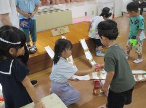 5歳児お店屋さん　車レース
