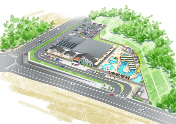 スポーツ公園プール鳥瞰図
